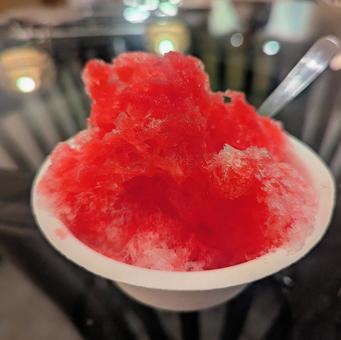 カキ氷 苺味 カキ氷 苺味 カキ氷,苺味,冷たいの写真素材