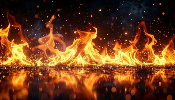 舞い踊る炎の幻想風景の写真