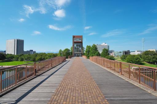 富岩運河環水公園 天門橋 富岩運河環水公園 天門橋 富岩運河環水公園,天門橋,橋の写真素材