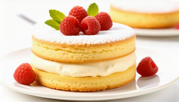 美味しそうなラズベリーのケーキの写真