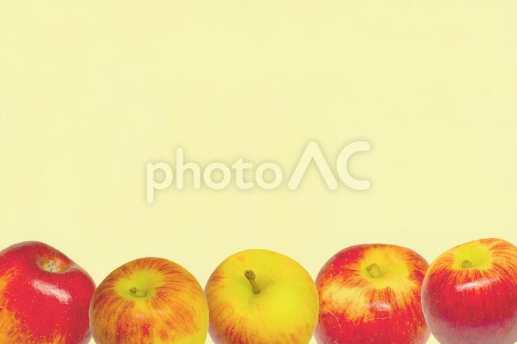 林檎フレーム 林檎,コラージュ,切り抜きの写真素材