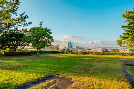 【佐賀】佐賀城跡の周辺 佐賀,佐賀城跡,城跡の写真素材