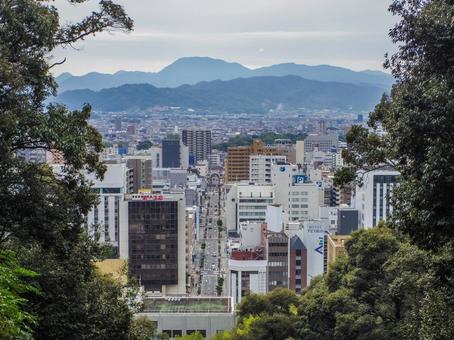 【愛媛県】松山市・松山城からの眺望 松山城,愛媛県,四国の写真素材