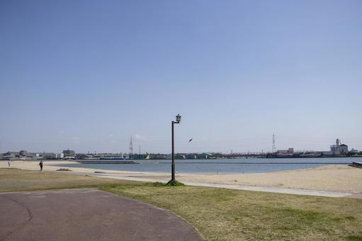 亀崎海浜緑地 亀崎海浜緑地,亀崎,海の写真素材