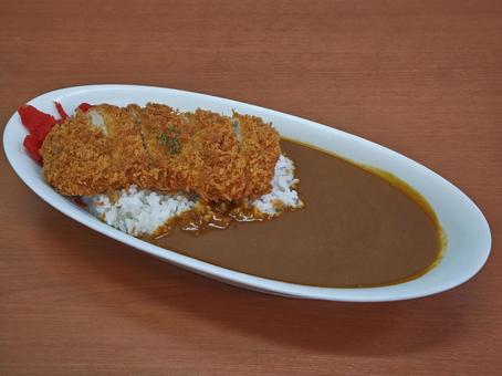 ヒレカツカレー ヒレカツカレー ヒレカツ,カレー,福神漬けの写真素材