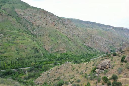 アルメニアの渓谷 渓谷,グニシク渓谷,アマグ渓谷の写真素材