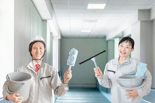 綺麗にする人々 綺麗にする人々 清掃,掃除,作業員の写真素材