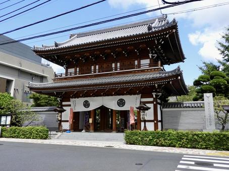 東京・伝通院山門前 伝通院,小石川伝通院,寿経寺の写真素材