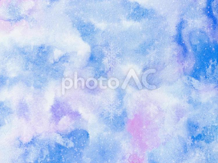 雪の模様とスノウフレーク 水彩,雪,ファンタジーの写真素材