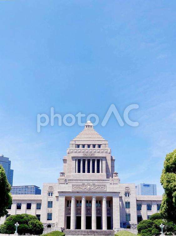 東京風景・国会議事堂 国会議事堂,千代田区,永田町の写真素材