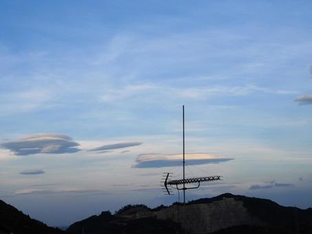 面白い雲 空,風景,雲の写真素材