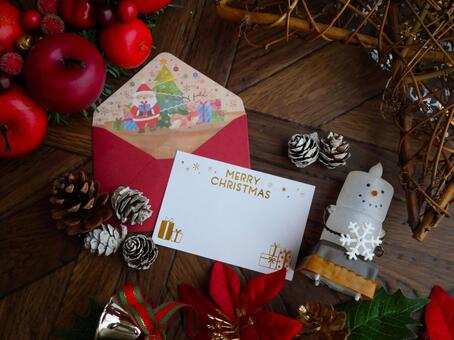 クリスマスカード.3 クリスマス,カード,手紙の写真素材