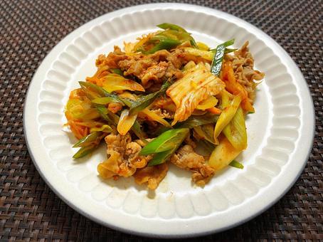 豚キムチ 豚キムチ 豚キムチ,炒め物,手料理の写真素材
