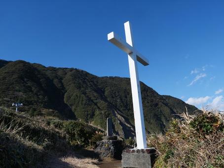 伊豆大島 オタイの浦 十字架 伊豆大島 オタイの浦 十字架 オタイネ,オタイ,伊豆大島の写真素材
