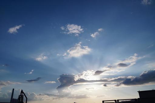 夕景 夕景 夕景,空,夕方の写真素材