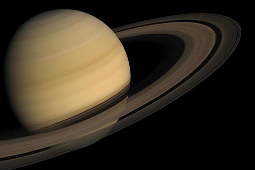 土星と環の曲線美の写真