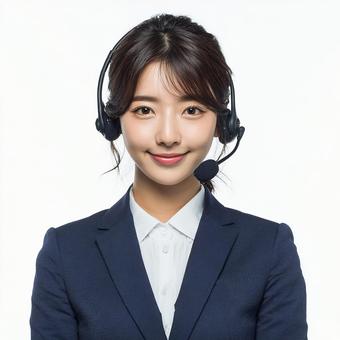 コールセンターのプロフェッショナルな笑顔 コールセンターのプロフェッショナルな笑顔の写真