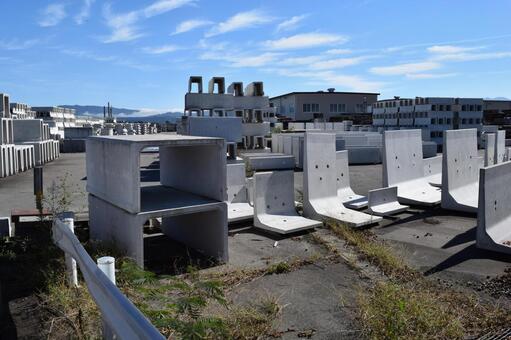 コンクリート製品 土木工事用 コンクリート製品,コンクリート工場,コンクリート製の写真素材