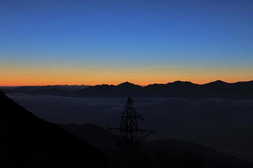 駒ヶ岳ロープウェイ駅からの景色 木曽駒ヶ岳,ロープウェイ,紅葉の写真素材