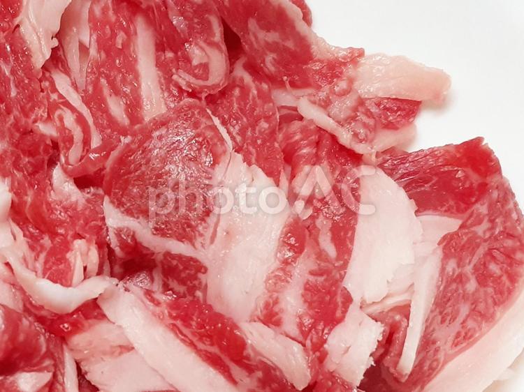 国産牛　切り落とし　 国産牛,牛,牛肉の写真素材