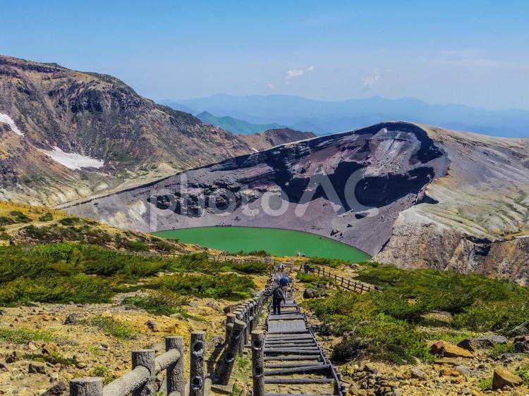 【宮城県】蔵王の御釜 御釜,お釜,蔵王の写真素材