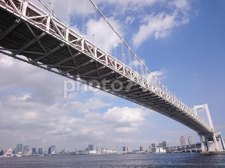 レインボーブリッジと晴海客船ターミナル レインボーブリッジと晴海客船タ,レインボーブリッジ,晴海客船ターミナルの写真素材