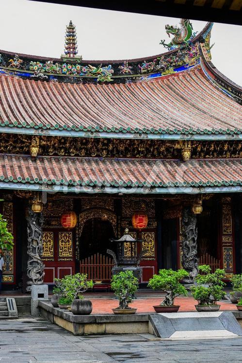 台湾・台北 大龍峒保安宮 台湾,台北,大龍峒の写真素材