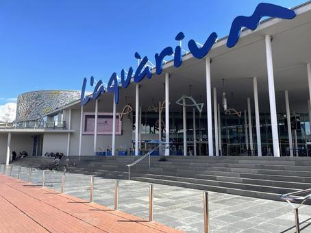 バルセロナ水族館入口 バルセロナ,スペイン,カタルーニャの写真素材