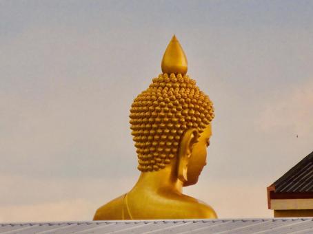 タイの大仏の後ろ姿 タイの大仏の後ろ姿の写真