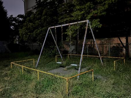 夜の公園 夜の公園の写真