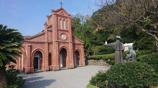 五島の教会 五島列島,堂崎天主堂,教会の写真素材