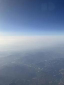 飛行機からの空 飛行機からの空の写真