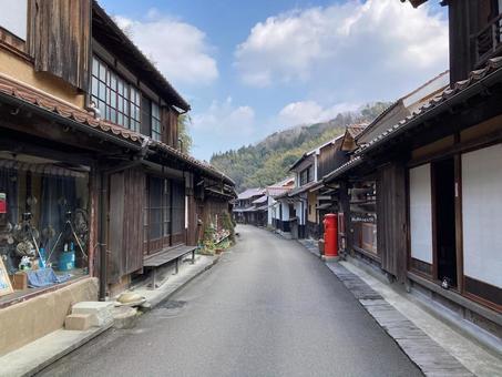 石見銀山・大森の街並み 大森,重要伝統的建造物群保存地区,重伝建地区の写真素材
