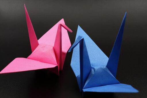 折り鶴 折り鶴,折り紙,縁起物の写真素材