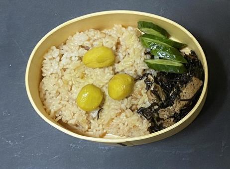 お弁当 栗弁当 曲げわっぱ お弁当 栗弁当 曲げわっぱの写真