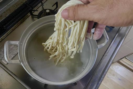 Photo, udon, udon noodles, boil, 
