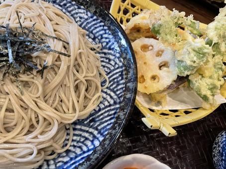 天ざるそば 天ざるそば 和食,蕎麦,天ざるそばの写真素材