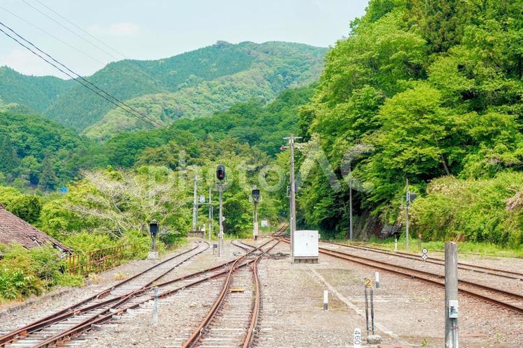 芸備線と木次線が接続する広島の備後落合駅 鉄道,備後落合,中山間地域の写真素材