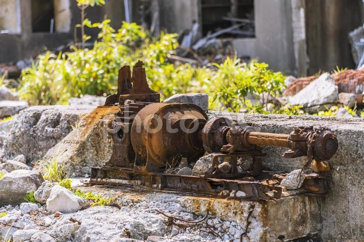  長崎の世界遺産軍艦島の荒廃した世界 長崎,軍艦島,世界遺産の写真素材