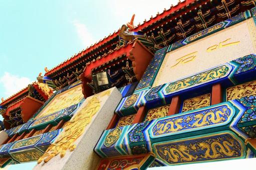 香港にある黄大仙のカラフルな門 香港にある黄大仙のカラフルな門 香港,黄大仙,門の写真素材