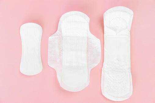 並んだ生理用ナプキン 生理,月経,生理用品の写真素材