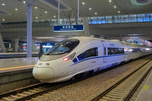 中国の高速鉄道、和諧号 CRH3型 中国の高速鉄道、和諧号 CRH3型 中国,中華人民共和国,高速鉄道の写真素材