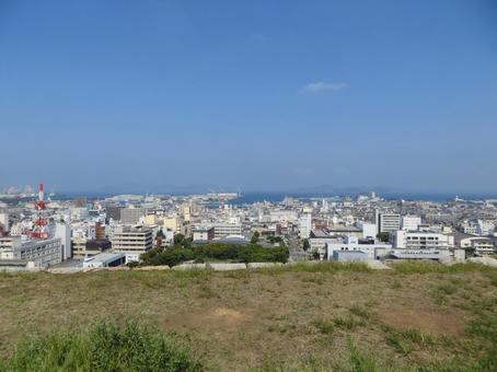 丸亀城 本丸からの眺望 丸亀城 本丸からの眺望 丸亀城,現存天守,高石垣の写真素材