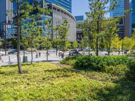 うめきた公園・大阪梅田周辺の都市風景 うめきた公園・大阪梅田周辺の都市風景の写真