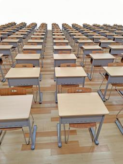 教室3 教室3 教室,椅子,机の写真素材