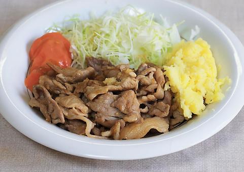 豚肉の生姜焼き 豚肉の生姜焼き 生姜焼き,豚の生姜焼き,豚肉の写真素材