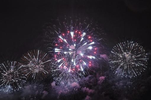 花火 花火 花火,fireworks,びわ湖大花火大会の写真素材