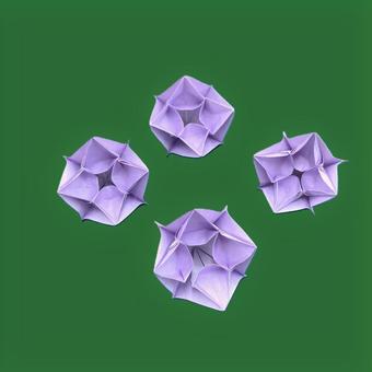 ペーパーフラワー(薄紫)1 ペーパーフラワー(薄紫)1 ペーパーフラワー,ペーパークラフト,おりがみの写真素材