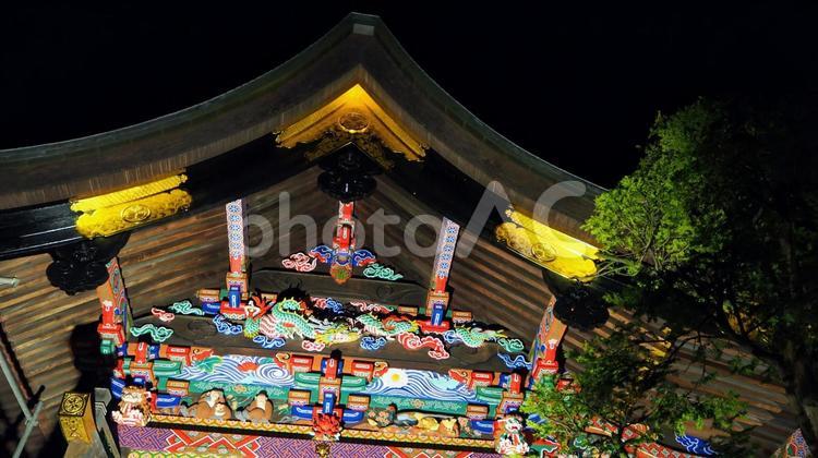 秩父市の夜景・秩父神社（埼玉県） 秩父神社,夜景,秩父三社の写真素材
