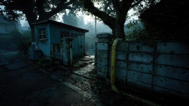寂れた村 家の前 寂れた村 家の前の写真